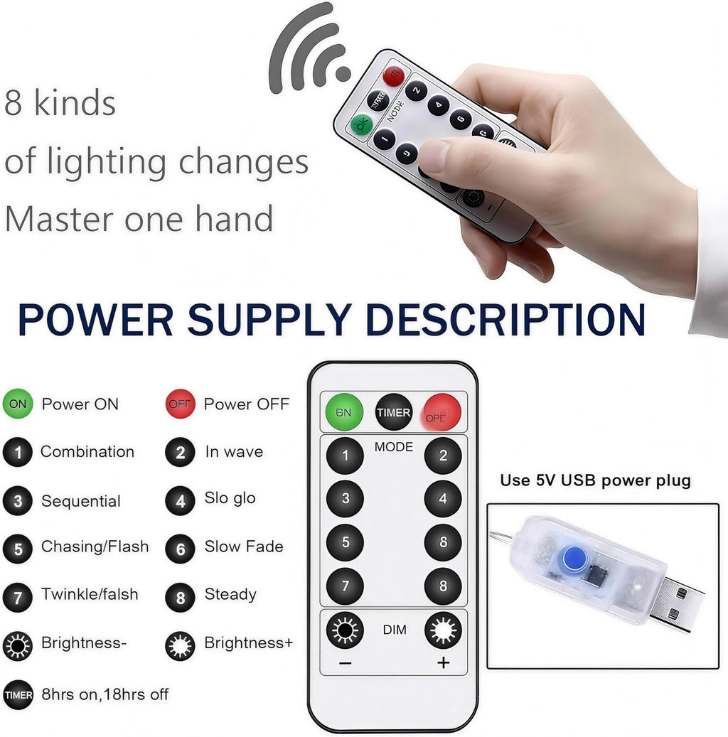 Cherry Blossom Branch Wall Light - 96 LED, 5.9Ft Ambient Multifunctional Flower Novelty Lighting, Remote Control, 8 Modes, Illuminated Flowers Party Lights for Bedroom, Weddings, Home Decor, Ambient Lighting, Multifunctional Led Light