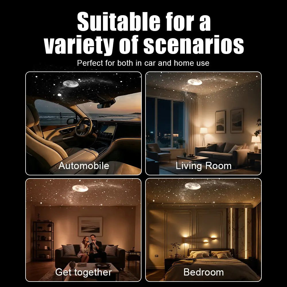 2-In-1 Galaxy Projector, Star Projection USB Powered Lamp, Night Light for Bedroom Ceiling Decor (Phones & Electronics, Audio & Video Projectors)